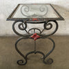 Vintage Iron & Glass Side Table