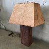 Vintage Carved Tropical Lamp