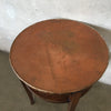 Vintage Quarter Sewn Oak With Copper Top Table