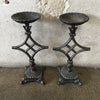 Pair of Cast Iron Gothic Candle Holders