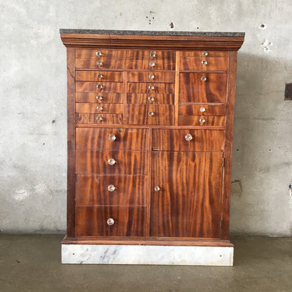 Vintage 1920's Wood Dental Cabinet