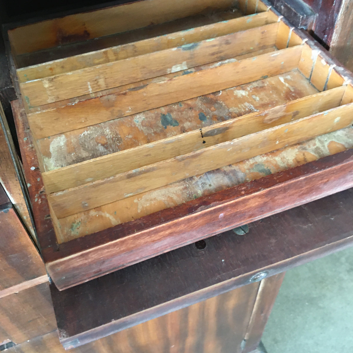 Vintage 1920's Wood Dental Cabinet