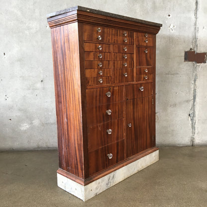 Vintage 1920's Wood Dental Cabinet