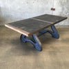 Custom Industrial Table w/Two Sided Bowling Alley Maple Top w/Steel Base