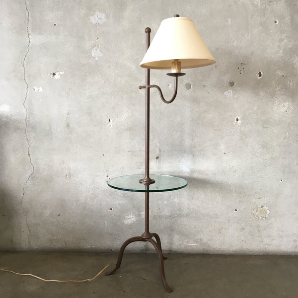 Glass And Iron Table Lamp