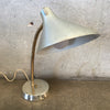 Mid Century Modern Silver & Gold Desk Lamp