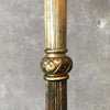 Vintage 4 Light Torchiere Floor Lamp Metal and Onyx