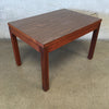 Vintage Walnut Side Table With Laminate Top