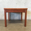 Vintage Walnut Side Table With Laminate Top