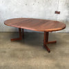 Mid Century Walnut Dining Table with Two Leaves