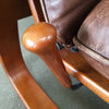 Westnofa of Norway Danish Modern Panter Leather Reclining Chair & Ottoman