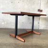 Mid Century Walnut Dining Table with Tile Top
