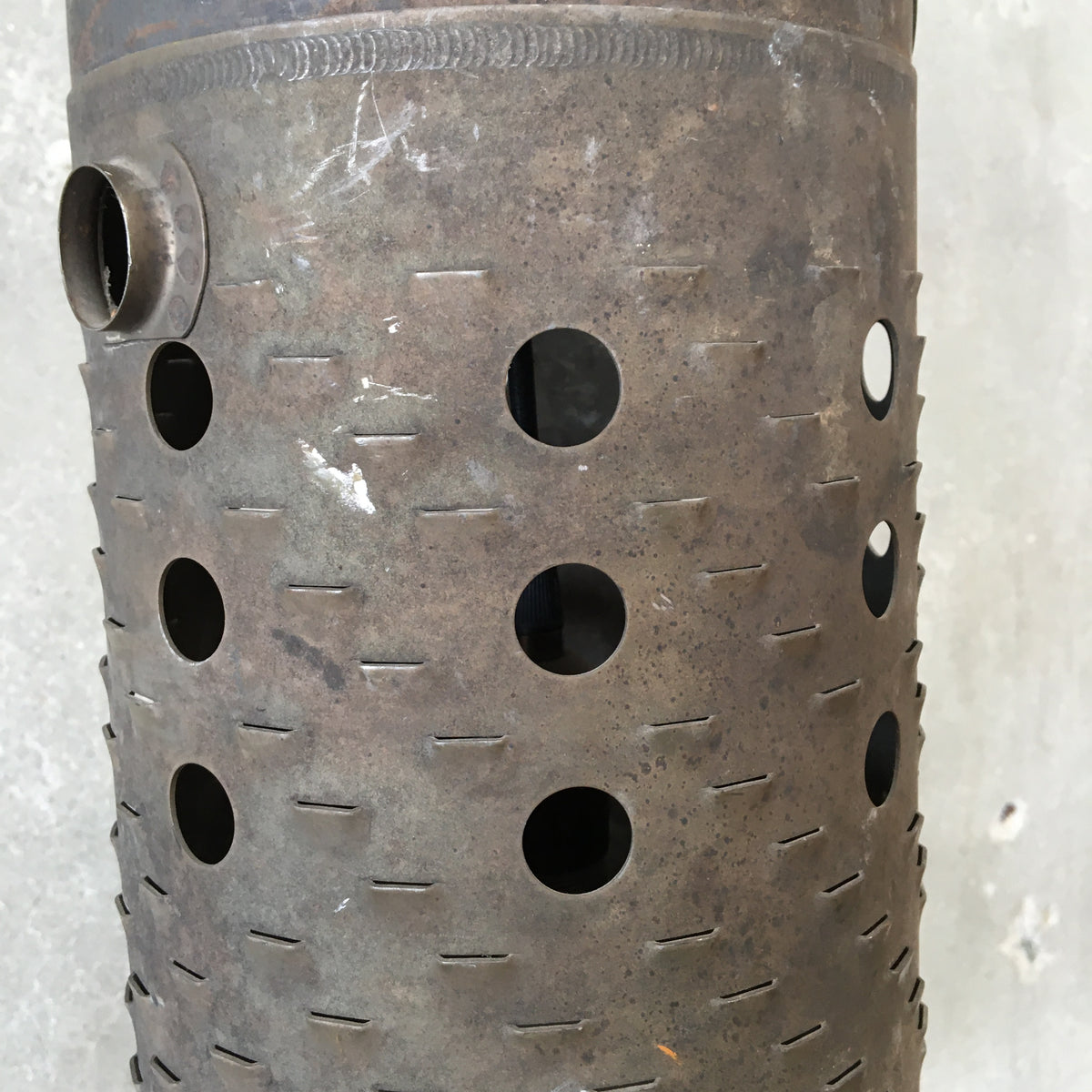 Repurposed Industrial Brutalist Light Fixture