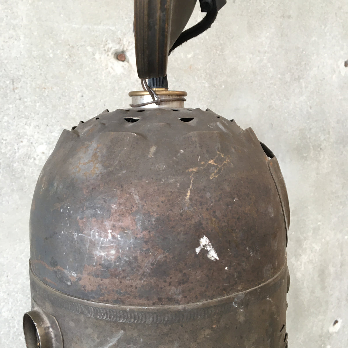 Repurposed Industrial Brutalist Light Fixture