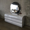 Post Modern Grey Lacquer Dresser With Mirror