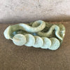 Jade Color Asian Hand Carved Cobra & Coins