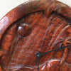 Vintage Hand Carved Solid Wood Clock