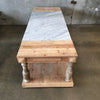 French Farmhouse Island/Console w/Marble - Made in France