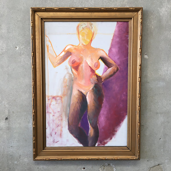 Nude Painting Of A Woman Signed By Mercedes Poveda