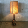 Mid Century Modern Walnut Table Lamp With Shade