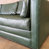 Vintage Green Leather Sofa