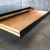Post Modern Black & Chrome Coffee Table with Hidden Drawer