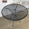 Set of Five Iron Patio Table with Four Salterini Style Chairs