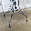 Set of Five Iron Patio Table with Four Salterini Style Chairs