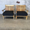 Pair of Teak Outdoor Chairs w/Cushions