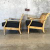 Pair of Teak Outdoor Chairs w/Cushions