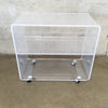 Vintage 1970's Lucite 3-Tier Rolling Waterfall Bar Cart by AKKO