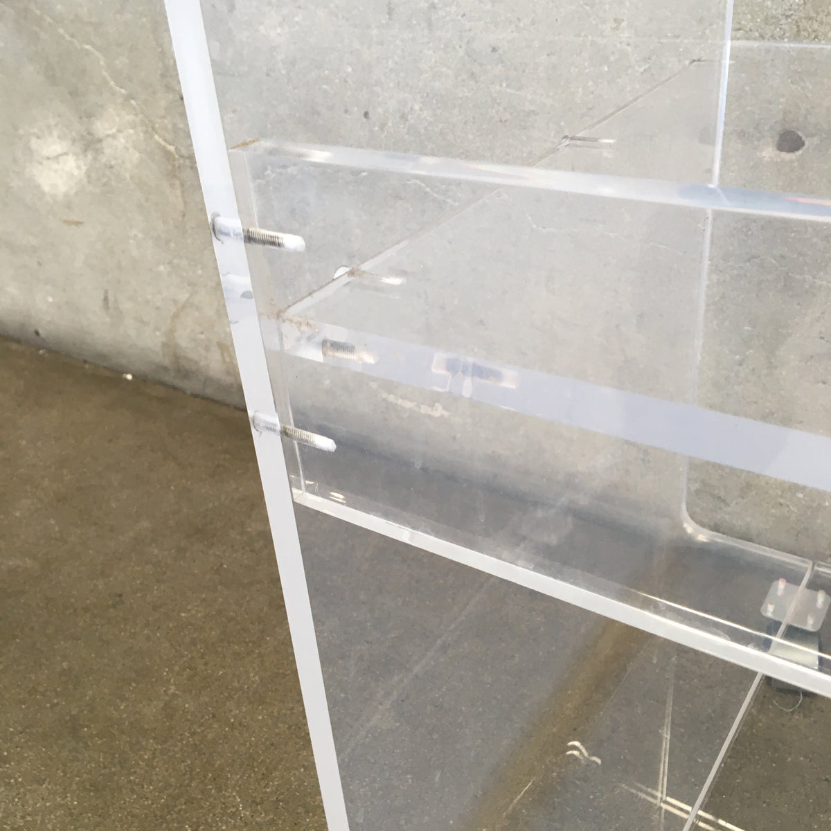Vintage 1970's Lucite 3-Tier Rolling Waterfall Bar Cart by AKKO