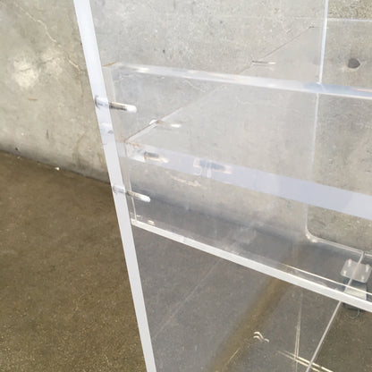 Vintage 1970's Lucite 3-Tier Rolling Waterfall Bar Cart by AKKO