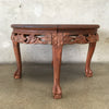 Antique Chinese Rosewood Coffee Table With Four Nesting Stools