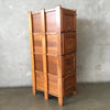 Vintage Tiger Oak Four Drawer Filing Cabinet