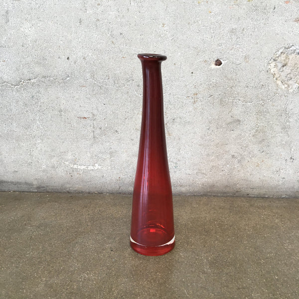 Vintage Red Flower Vase