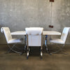 Post Modern Leather & Chrome Dining Set - HOLD
