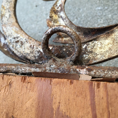Vintage Palladio Metal Gilded Patina Aged Rococo Style Mirror
