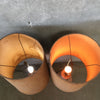 Pair of Mid Century Drip Glaze Lamps