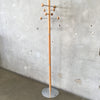 Beech and Chrome Coat Rack Made in Italy