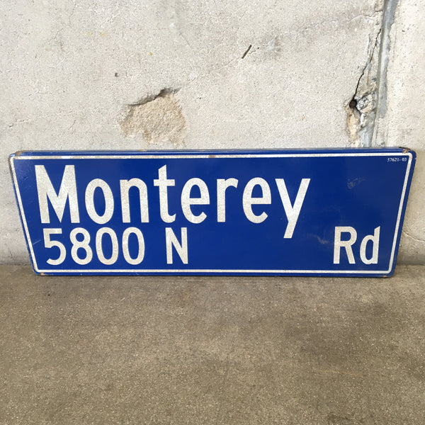 Vintage Monterey Street Sign