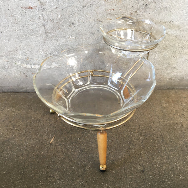 Vintage Georges Briard Style Two-Tier Serving Bowl