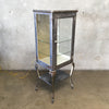 Antique 1920s Steel Medical Cabinet w Key and Light