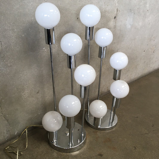 Pair of Mid Century Modern Cascade Table Lamps by Robert Sonneman