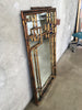 1970's Gold Gilded Metal Bamboo Framed Mirror
