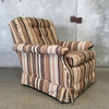 Brown Tones Striped Armchair