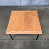 Mid Century Modern 1970s Oak & Steel Side Tables