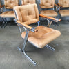 Vintage Italian Chrome & Glass Dining Table & Six Cleo Baldon Style Chairs