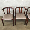 Set of Four "Cleopatra" Chairs with Gray Faux Leather by Boltinge Denmark