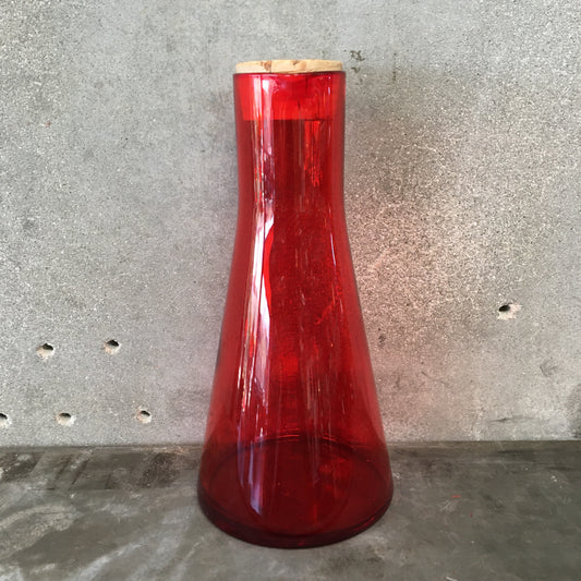 Scandinavian 1960s Red Art Glass Pitcher